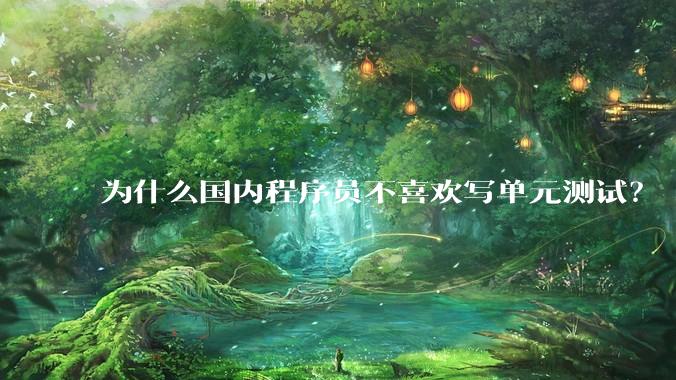 为什么国内程序员不喜欢写单元测试？