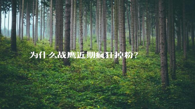 为什么战鹰近期疯狂掉粉？
